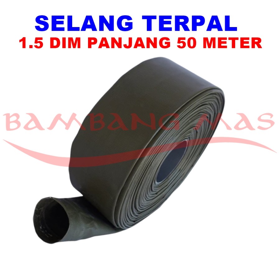 Selang Drip Irigasi Terpal Orchid Semi Karet 1.5 Dim Panjang 50 Meter