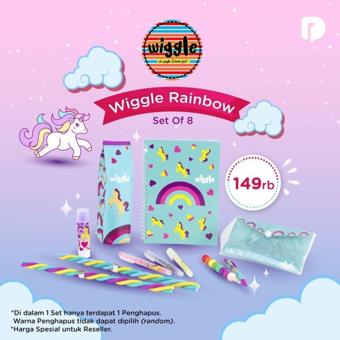 

[GRATIS ONGKIR] Perlengkapan Alat Tulis Anak - Paket Alat Tulis Set - Wiggle Rainbow TERJAMIN
