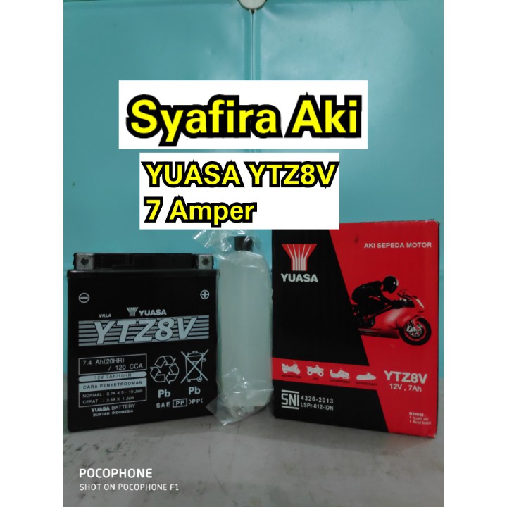 Jual Aki Motor Kawasaki KLX 150-250,Vespa LX 150 Yuasa YTZ8V Aki Kering