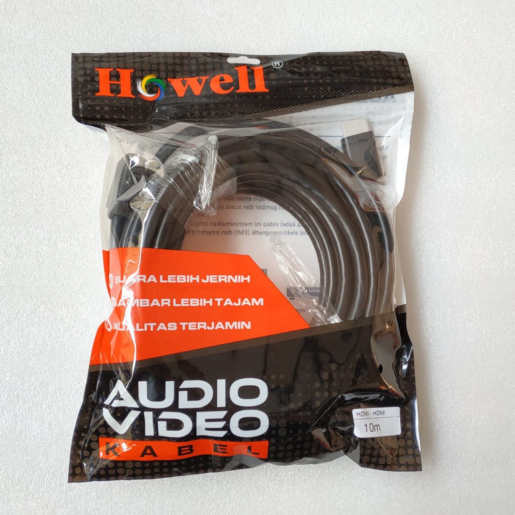 KABEL 10 Meter HDMI M-M HOWELL v1.4 PVC