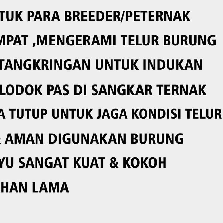 GLODOK SETENGAH LINGKARAN LINGKAR BULAT GELODOK KAYU SARANG TERNAK BURUNG LOVEBIRD KENARI GLSTH