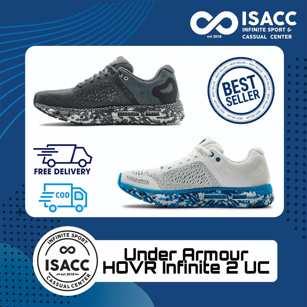 Sepatu Under Armour (UA) HOVR Infinite 2 UC Running Pria Wanita Original BNIB Garansi, Uang Kembali
