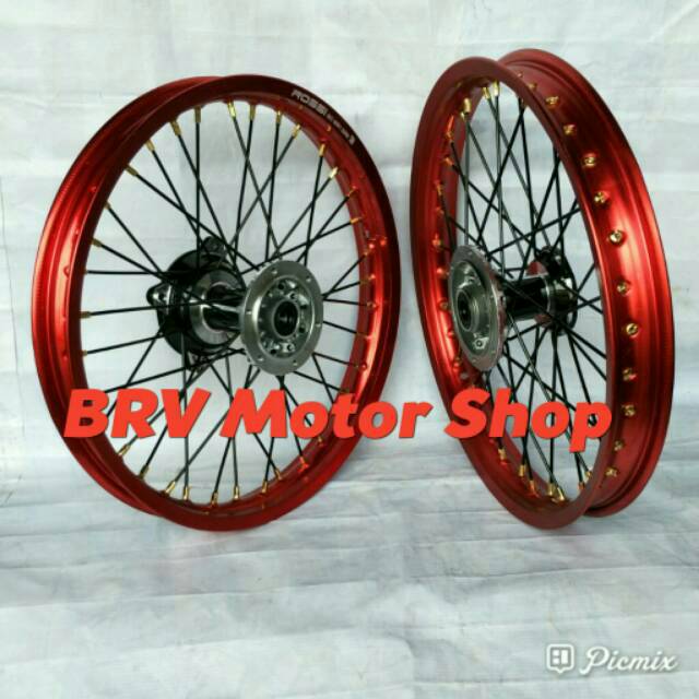 Velg Super Moto Klx Bf Klx L Klx S D Tracker 150 Velg Ukuran 140-17 160-17 Siap Pasang
