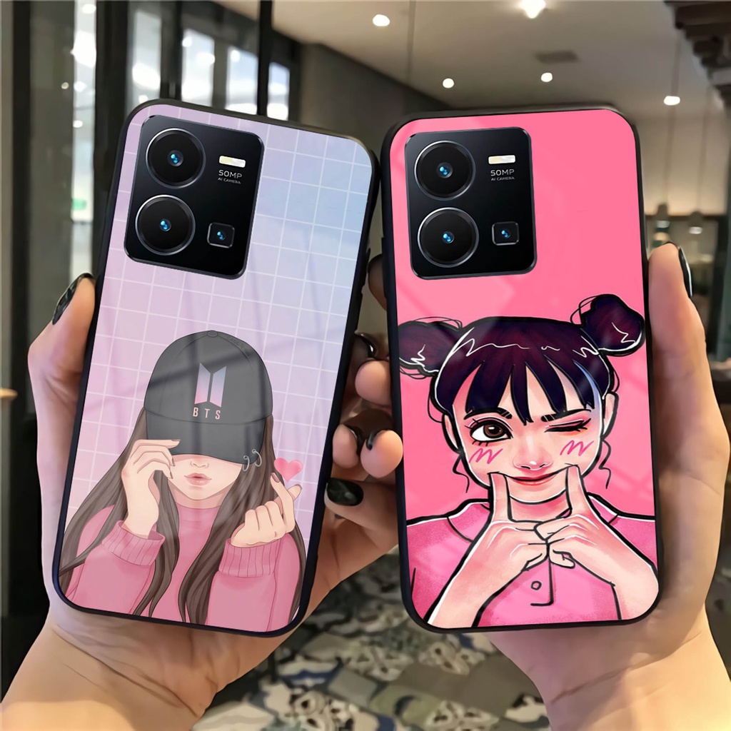 Softcase Glass VIVO Y35 2022 - GK21 - Case HP VIVO Y35 2022 - Case VIVO Y35 2022 - Kesing HP VIVO Y3