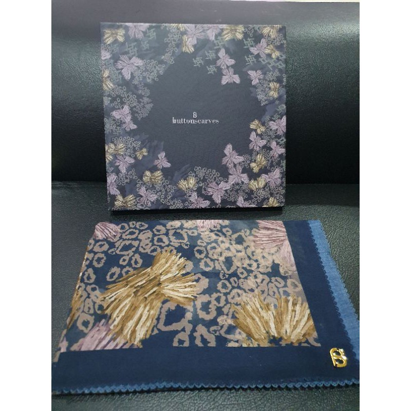 PRELOVED buttonscarves Les Amities Indigo