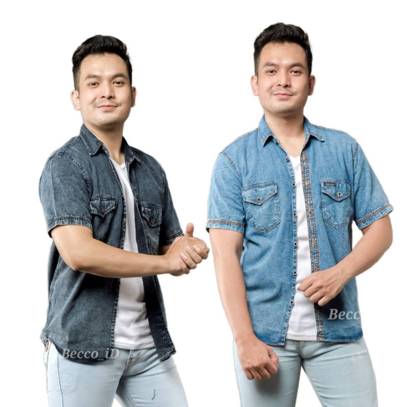 Kemeja Pria Lengan Pendek levis Murah Motif Distro Surfing Pantai Slimfit Casual