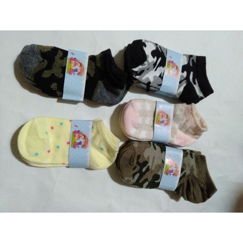 Mata kaki anak remaja motif cewek cowok (12 pasang)