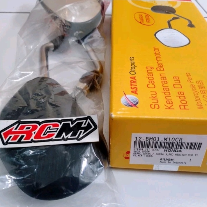 MIRROR KACA SPION SEPION CHROME CHROOM KRUM SET GRAND ASTREA IMPRESSA BULUS SUPRA X PRO NEOTECH KARISMA LEGENDA TIGER NEW ORIGINAL ASPIRA ASTRA OTOPARTS ASLI 12-BM01-M10CR