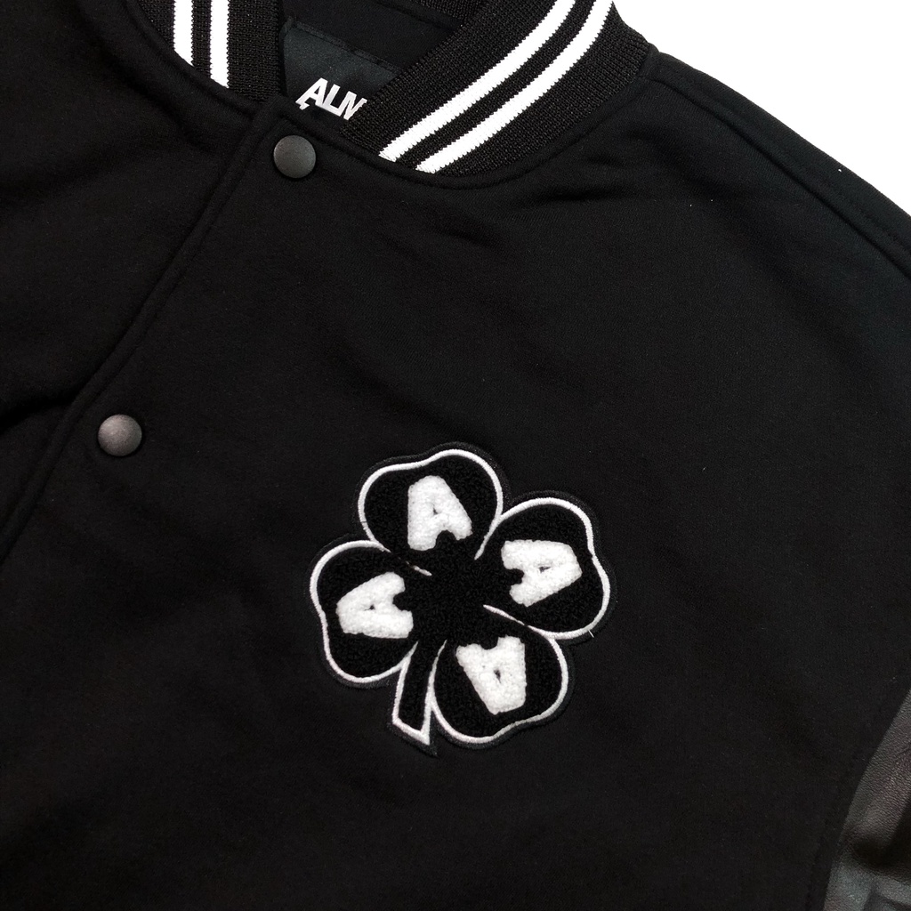 Almost Studio - Varsity Jacket - Clover - Black