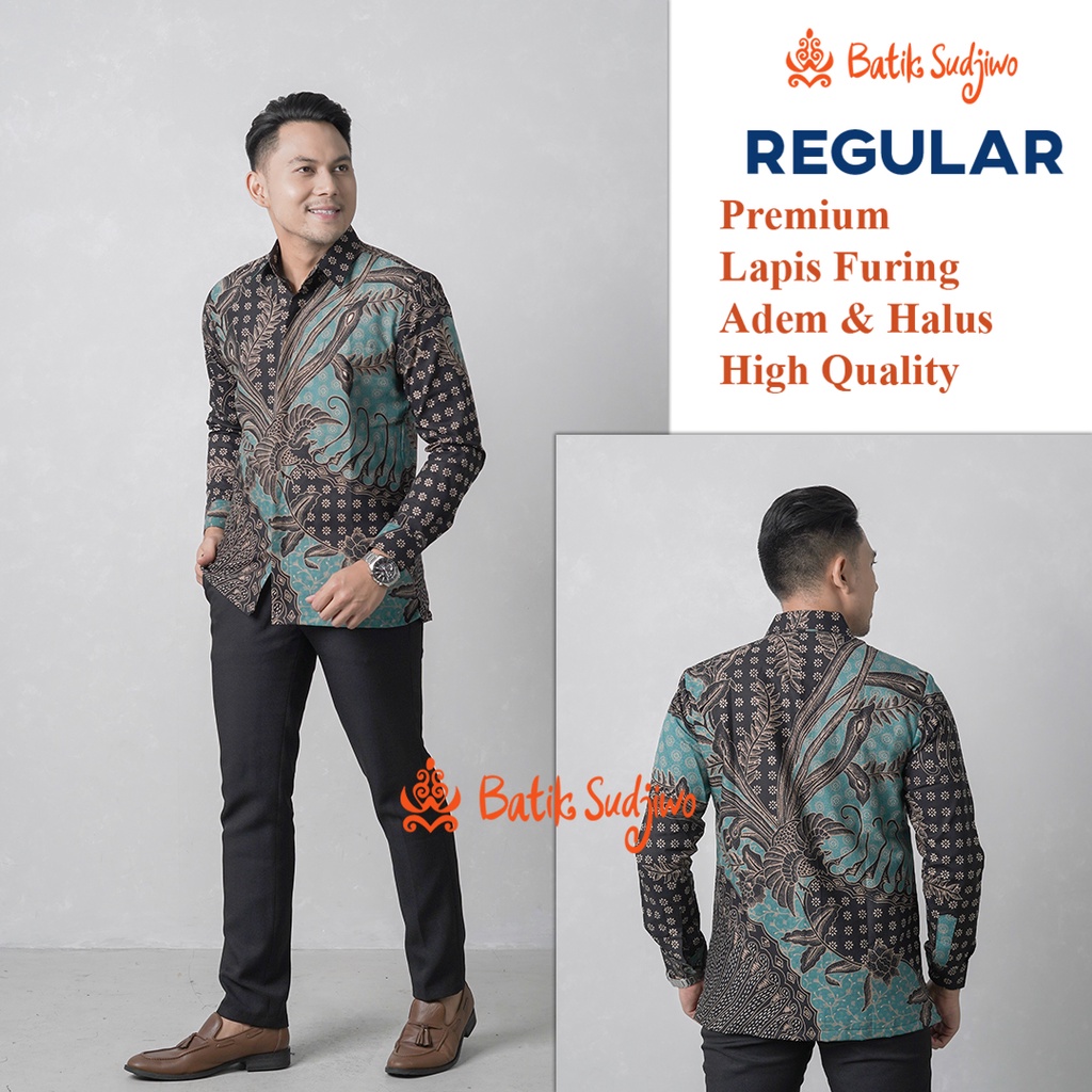 Kemeja Batik Pria Lengan Panjang  Lapis Furing Premium 1060