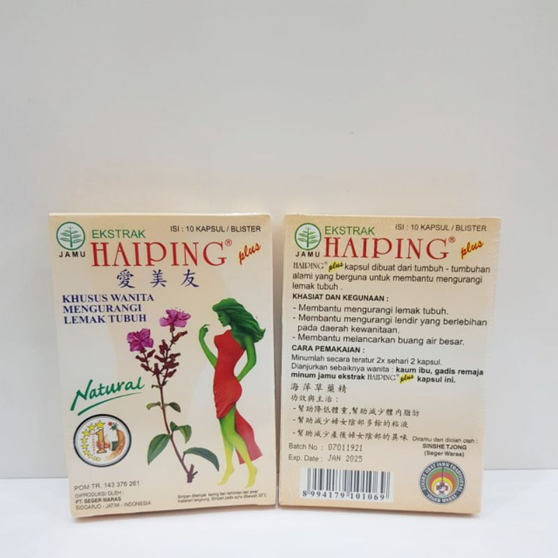 Jamu Herbal Haiping KAPSUL Peluntur Lemak dan Pelangsing