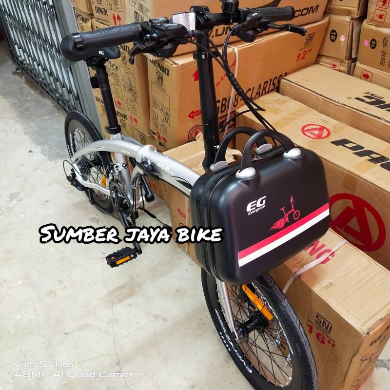 Sepeda Lipat 20 Inch Evergreen 8Speed EDGE Hydraulic