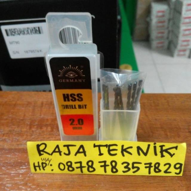 mata bor mata 2 mm tjap mata eye brand made in Germany / mata bor hss 2mm cap mata tjap mata / mata 