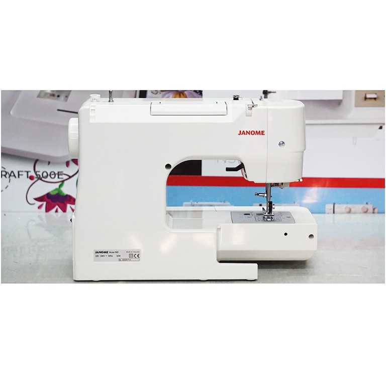 mesin jahit janome 805 dengan meja tambahan custom akrilik