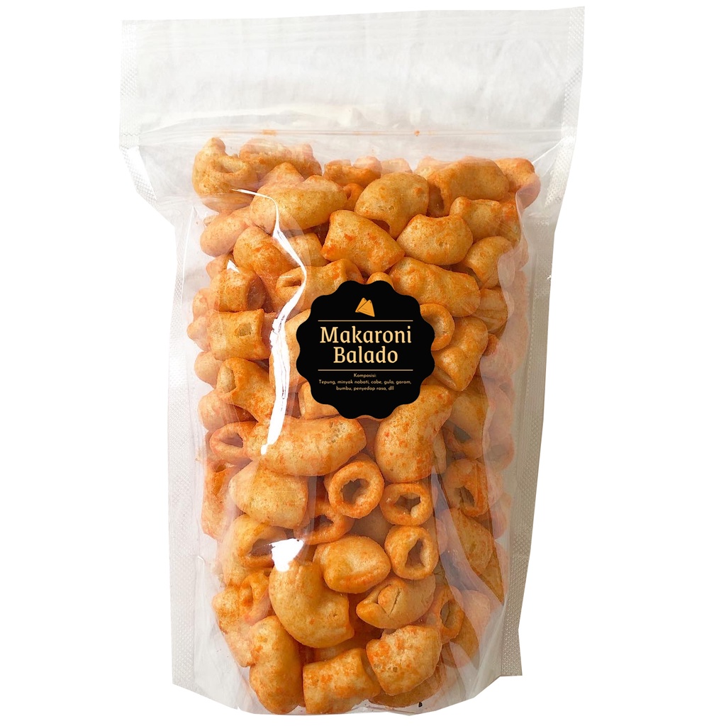 [DELISH SNACKS] Makaroni Besar Asin / Balado (L) 140gr / Snack Cemilan Camilan Murah / Asin Gurih Pedas