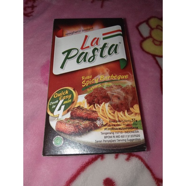 La Pasta Spaghetti Instant Rasa Spicy Barbeque (Pedas) 57 Gram