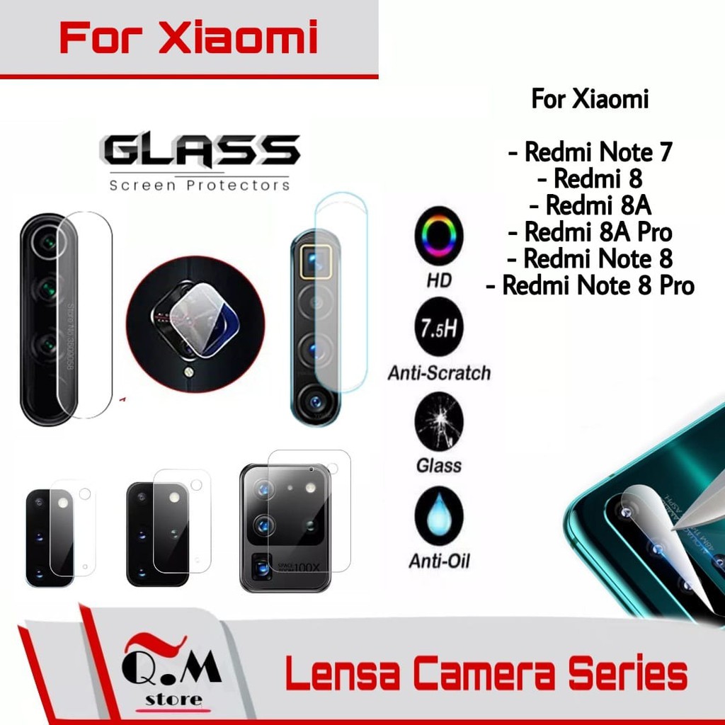 Tempered Glass Camera Xiaomi Redmi Note 10 Pro / Note 10 / 9 / 8 / 8A / 8A Pro / Note 7 / 8 / 8 Pro / Note 9 / 9 Pro