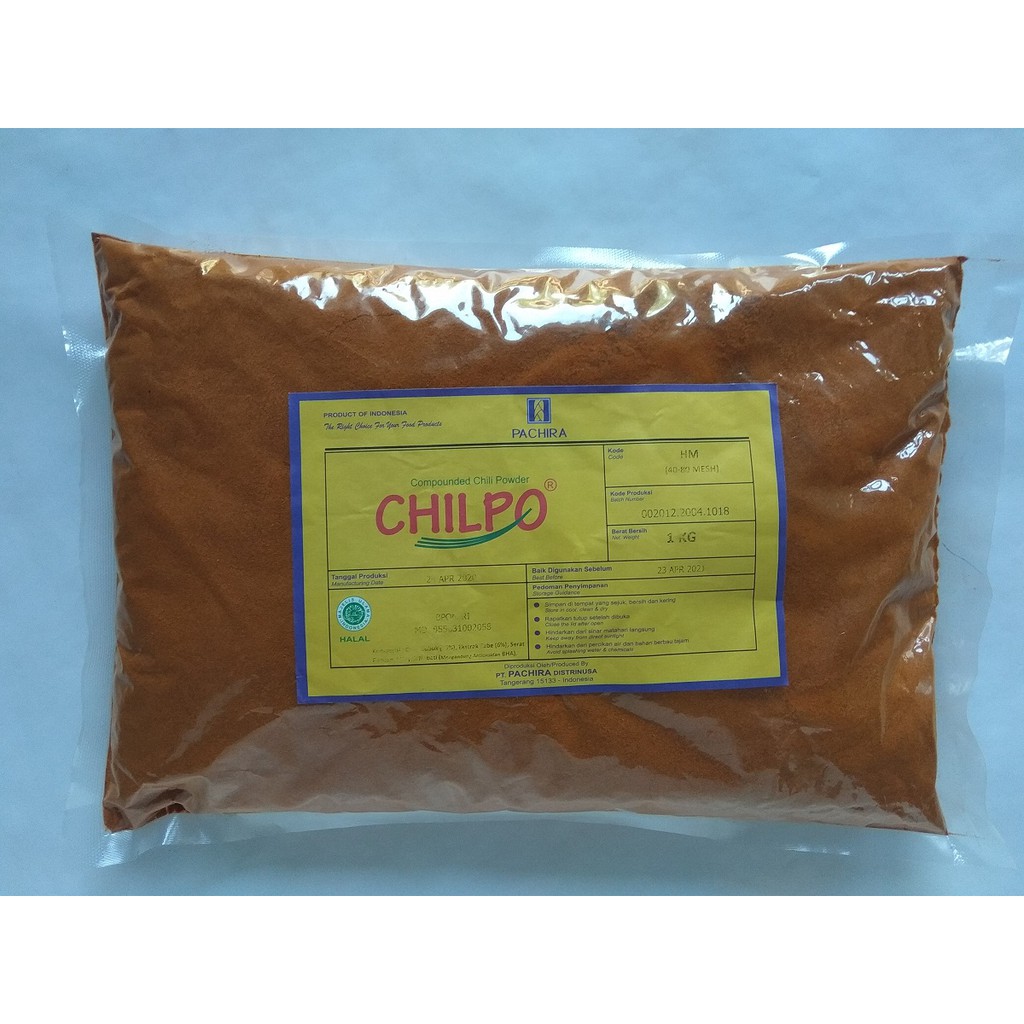 

CHILPO HM Cabe Bubuk Halus Pedas Alami / Sambal Bubuk / Cabai Bubuk Super Pedas Murah ukuran 1 Kg