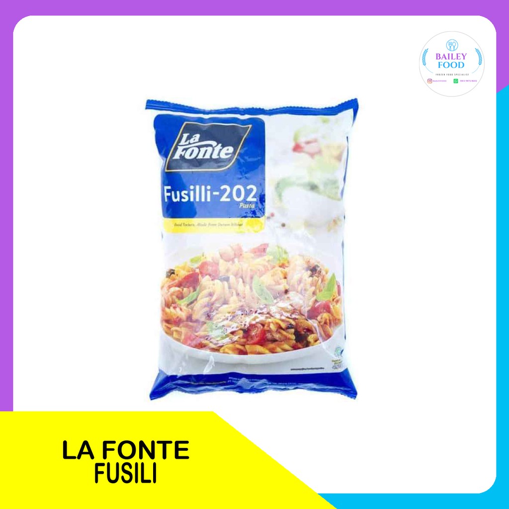 

LA FONTE FUSILI-202 PASTA (450gr)/pasta kering fusilli La Fonte