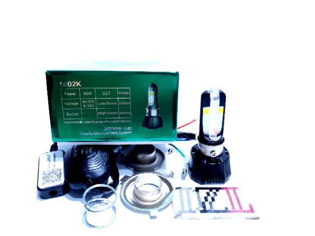 LAMPU UTAMA LED RTD M02K WIRELESS CONTROL SMARTPHONE STEL 4 SISI MATA LED H6 H4 HS1-2