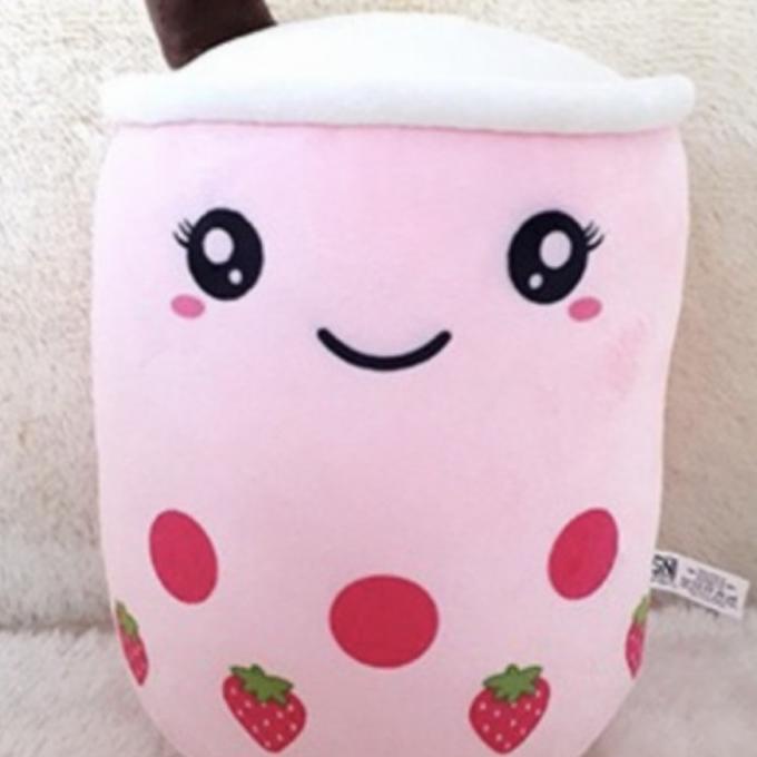 COD Boneka bantal boba milk tea brown sugar JUMBO - Pink Strawbery TERBARU HARGA MURAH