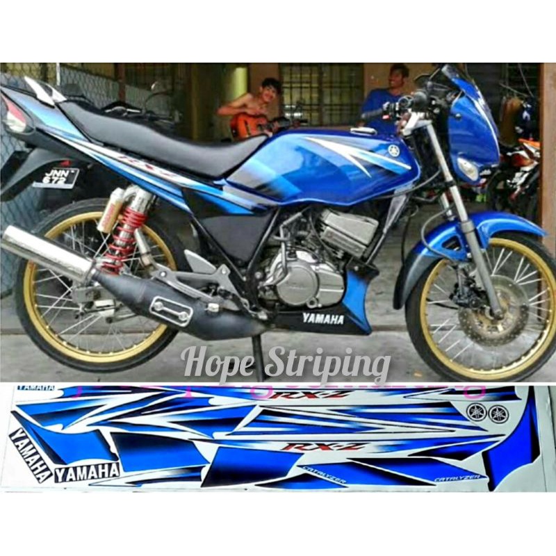 Striping Yamaha RXZ Catalyzer Biru
