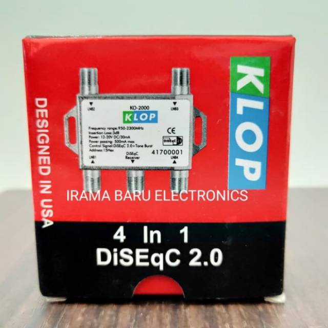 Switch Splitter Lnb DiSEqC 2.0 4 way 4 in 1 KLOP