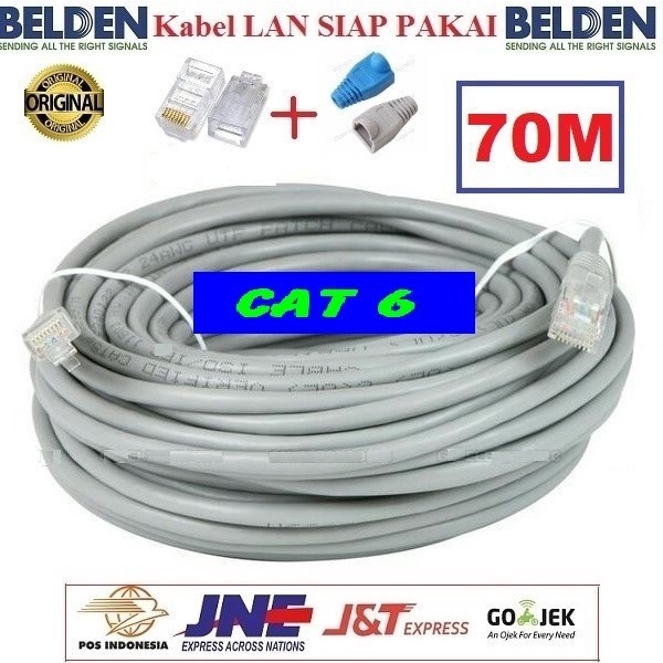 Kabel LAN Belden 70 M UTP RJ45 Cat6 ORIGINAL USA 70 Meter