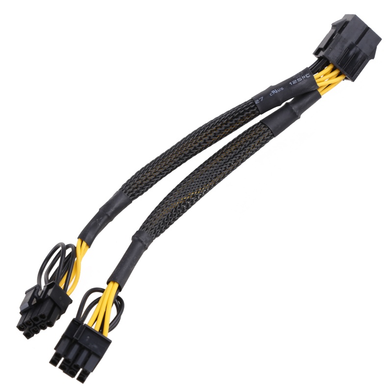 Btsg 8Pin PCIe Splitter Kabel Power PCI-e 8Pin Female Ke Dual8 (6+2) Pin Male Adapter