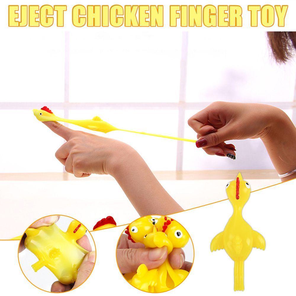 Top 1-20PCS Karet Terbang Ayam Karet Empuk TPR Novelty Mainan Fun Sticky