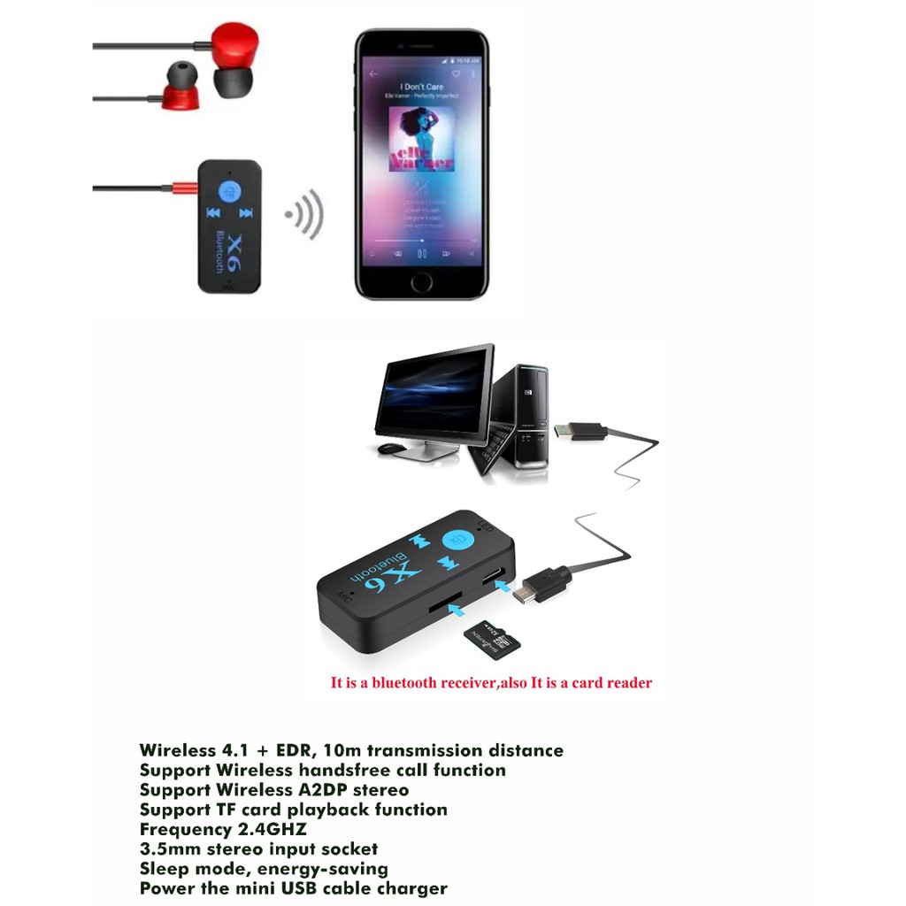 RECEIVER BLUETOOTH WIRELESS X6