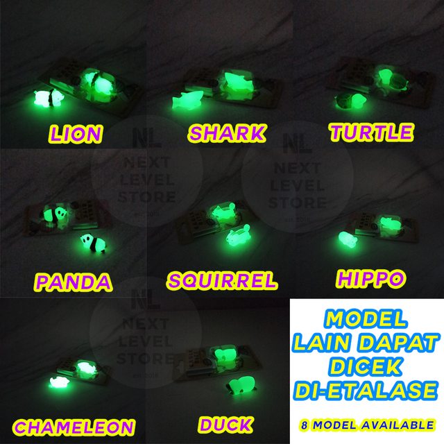 Hippo - GLOW IN THE DARK Cable Bite Cute Protector Pelindung Kabel