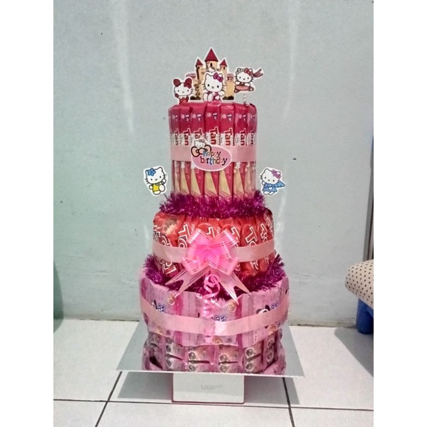 

Snack tower pink