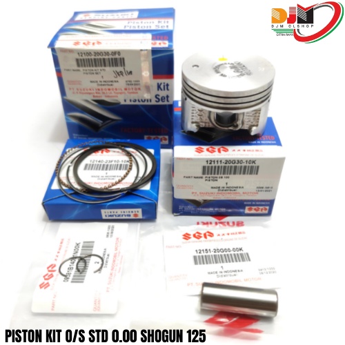 Piston Kit Suzuki Seher Set Shogun 125 Old Arashi 125 Original SGP 12100-20G30-0F0 050 100