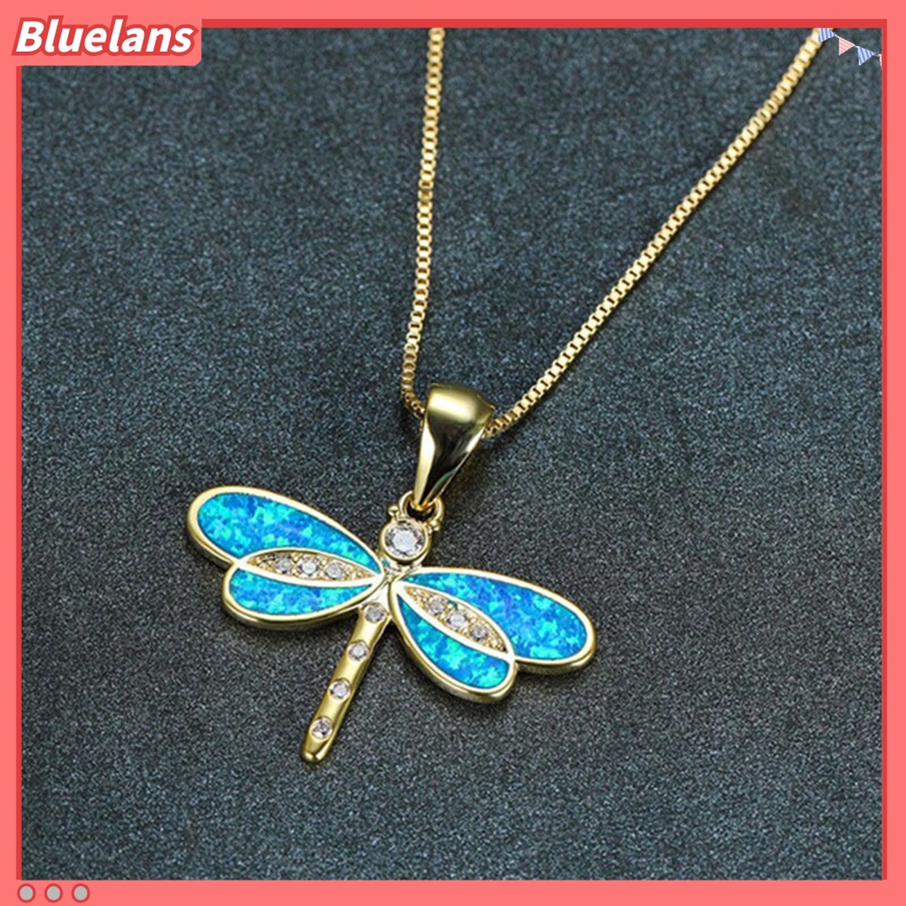 Kalung Desain Hewan Capung Bahan Alloy Anti Karat Tahan Lama Untuk Wanita