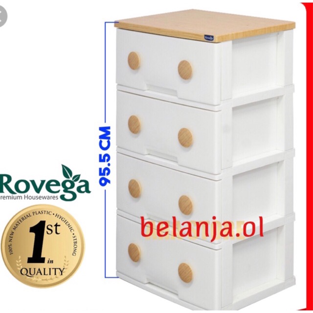  Lemari  plastik  rovega  trendy susun  4  Shopee Indonesia