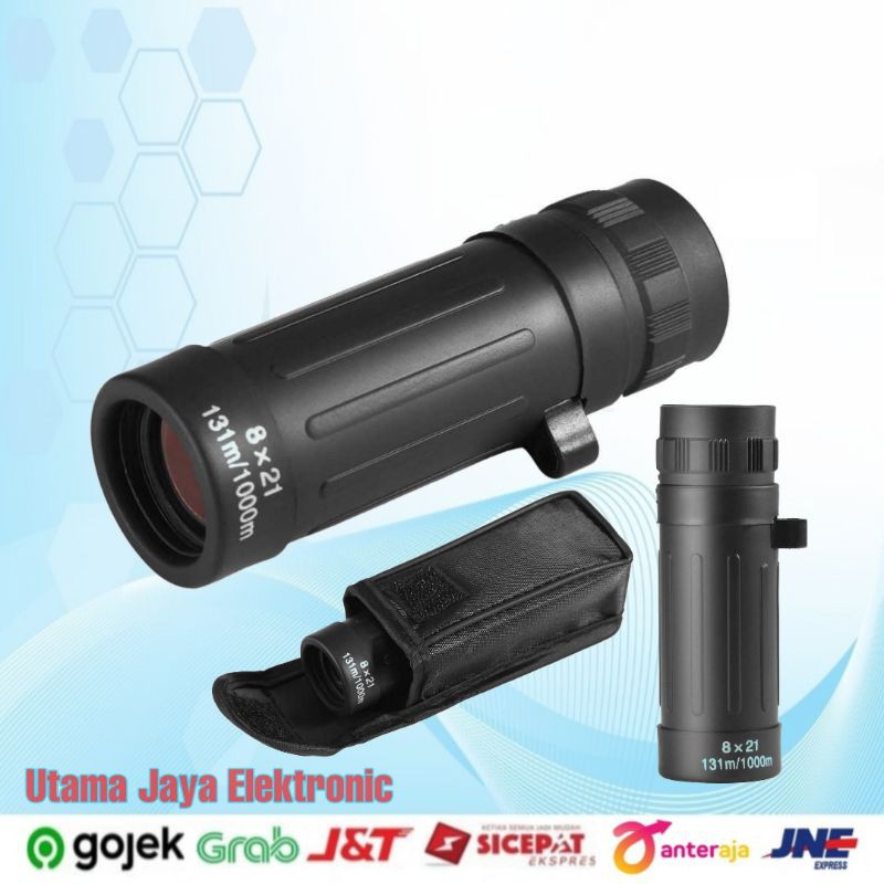 Teropong Mini Compact Huting Monocular Telescope 8 x 21 Zoom