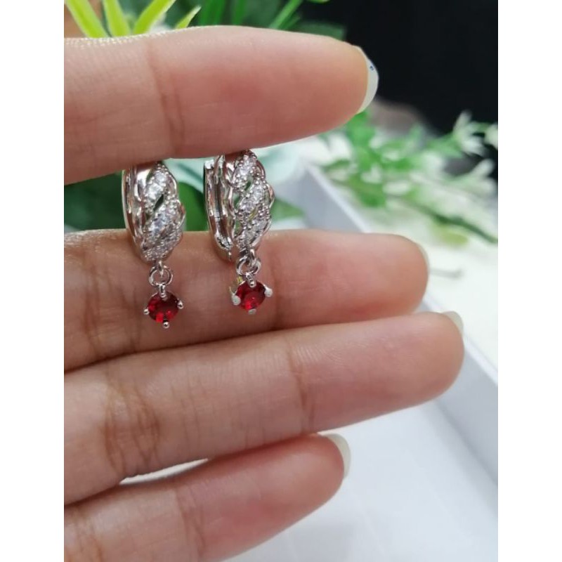 ANTING WANITA TITANIUM WARNA SILVER BANYAK PILIHAN MODEL DAN BENTUK