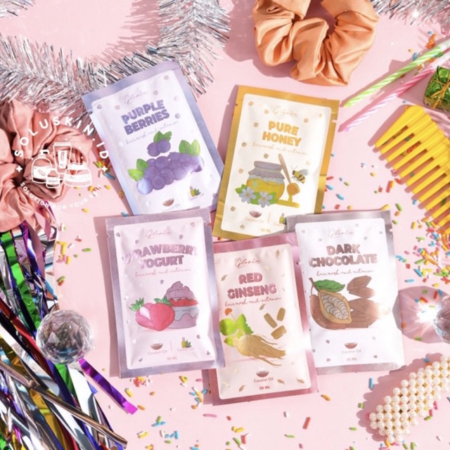 LEA GLORIA HAIR MASK AND VITAMIN SACHET - MASKER RAMBUT LEA GLORIA 20ML SACHET