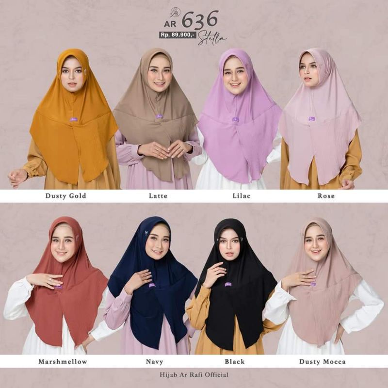 Ready ✅ Ar 636 by Ar Rafi ✔️ COD ✔️ Hijab instan || Hijab murah || Hijab blusukan || Hijab polos || 