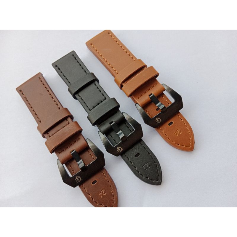 Tali jam tangan expediton kulit hitam coklat strap tali jam tangan kulit 18,20,22,24mm 02