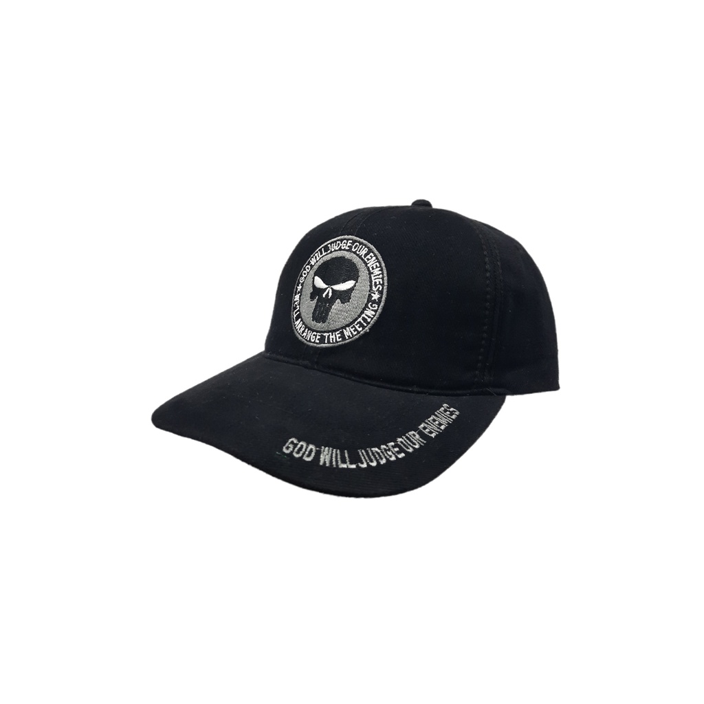 Topi Bordir Tactical, Sniper, Skull, Glock Kanvas Hitam