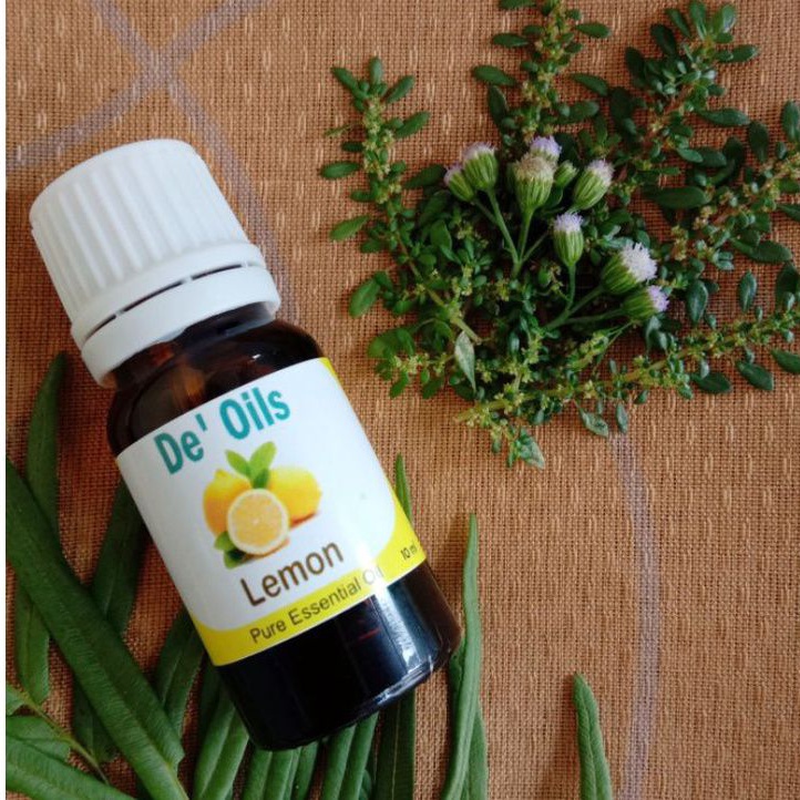 De'Oils Lemon Essential Oil Murni  Berkualitas 10ml Imune Booster Alami Minyak Atsiri Murni Difuser Humidifier