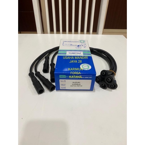 KABEL BUSI TUMITSU CABLE BUSI SUZUKI KARIMUN FORSA KATANA HARGA 1SET