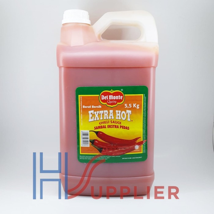 

Ready- Saus Sambal Ekstra Pedas(Chili Sauce Xtra Hot) Delmonte Jerigen 5,5 Kg