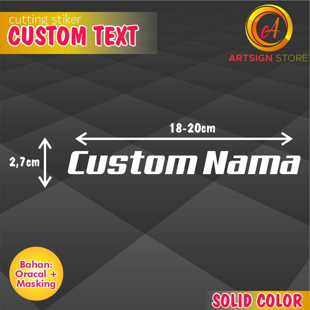 

Custom Stiker Nama / Custom Stiker Teks / Stiker Text / Custom Cutting Stiker