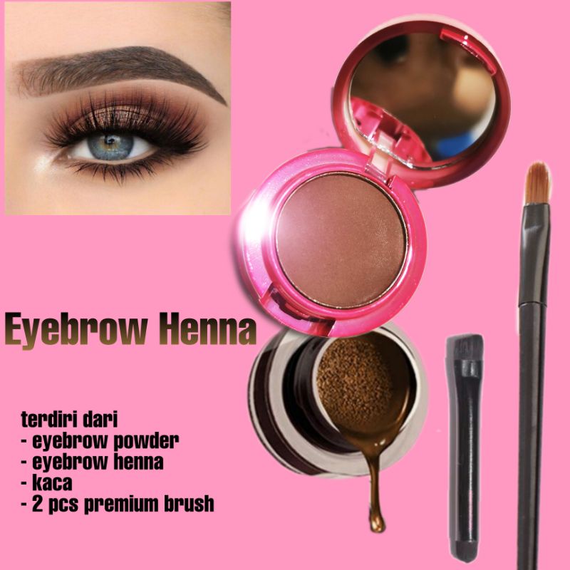 (KRT) Henna Alis &amp; Eyebrow Powder HALAL TAHAN LAMA