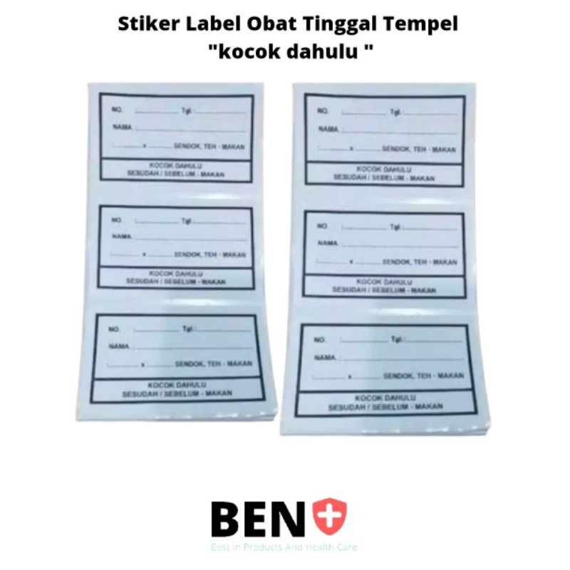 Etiket Obat Stiker Kocok Dahulu