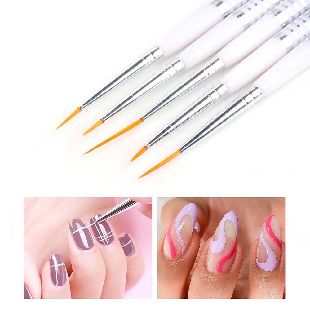 AUGUSTINA Agustina Kuas Nail Art Garis Perancis Gradien Alat Ukir Tarik Liner brush Manicure Light Therapy Pen