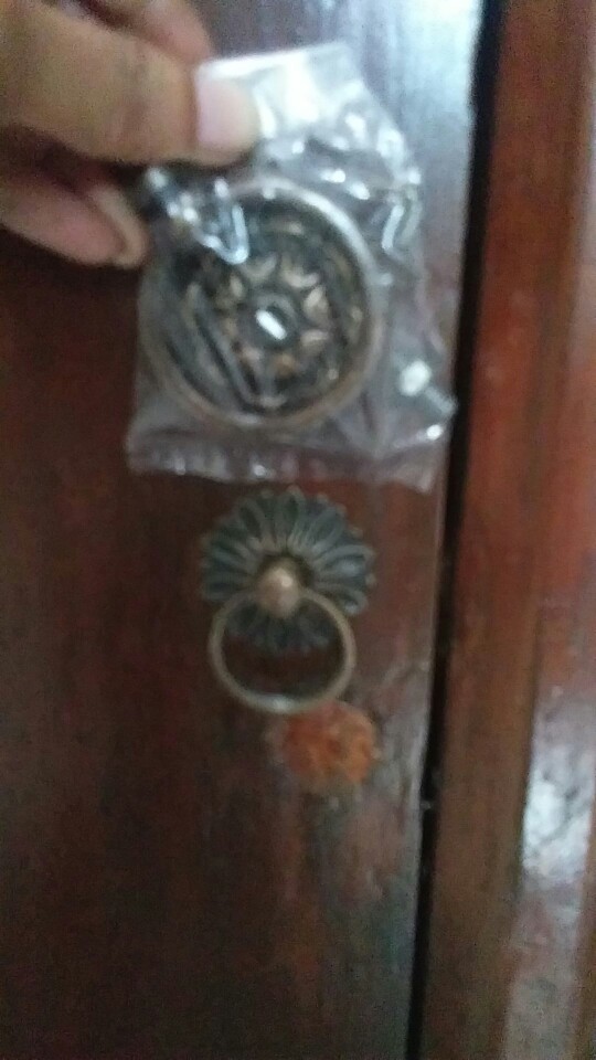 Handle Tarikan Pintu Gebyok Kuningan Antik Gby  027